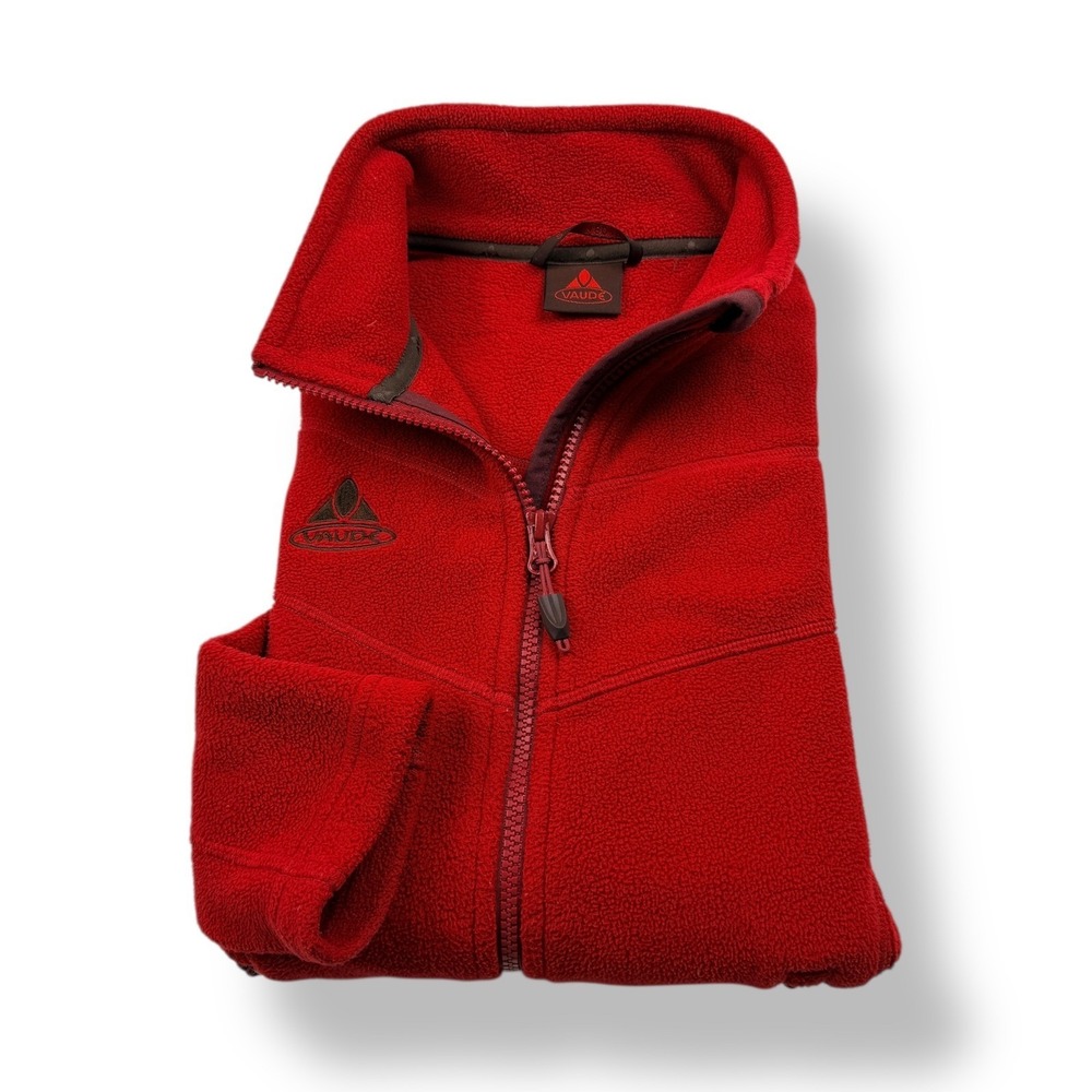 Vaude Polartec Classic Fleece Jacket Red Full Zip Women's‎ Size Small Outdoor